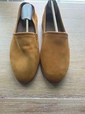 L.L. Bean Women’s Suede Slip-On Flats in Burnt Yellow